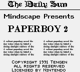 Paperboy 2 Title Screen